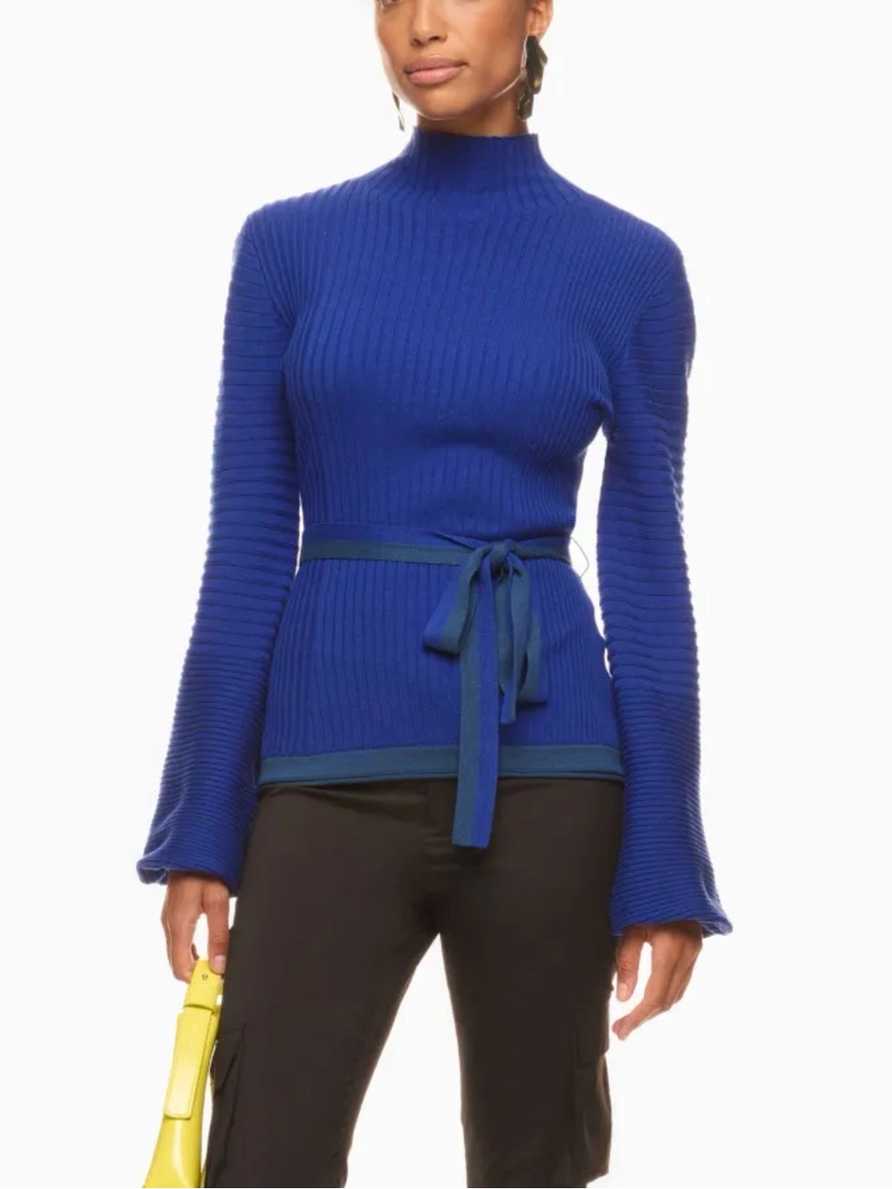 Roksanda Collective Blue Tie Waist Sweater- Medium
